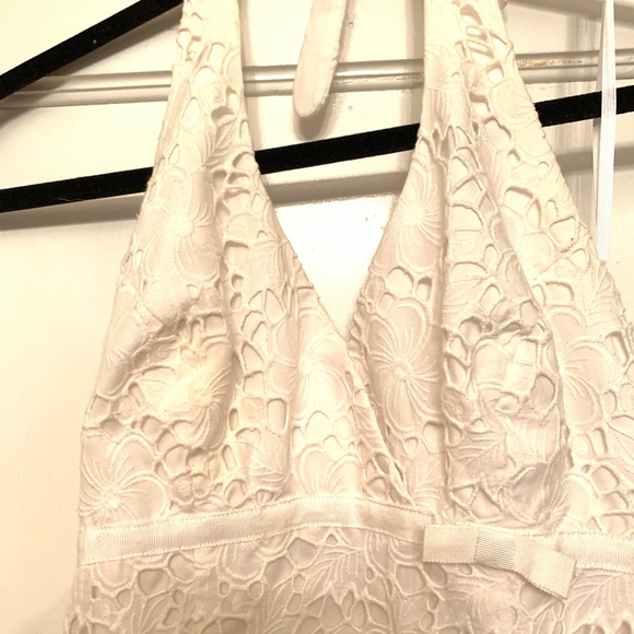 Lilly Pulitzer 2 White Lace Halter Dress Bridal - Picture 2 of 7